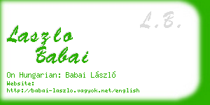 laszlo babai business card